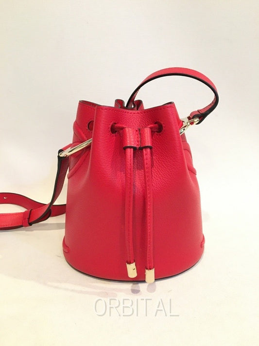 Christian Louboutin BY MY SIDE Leather Bucket Bag Shoulder Bag, Red #QYC04M