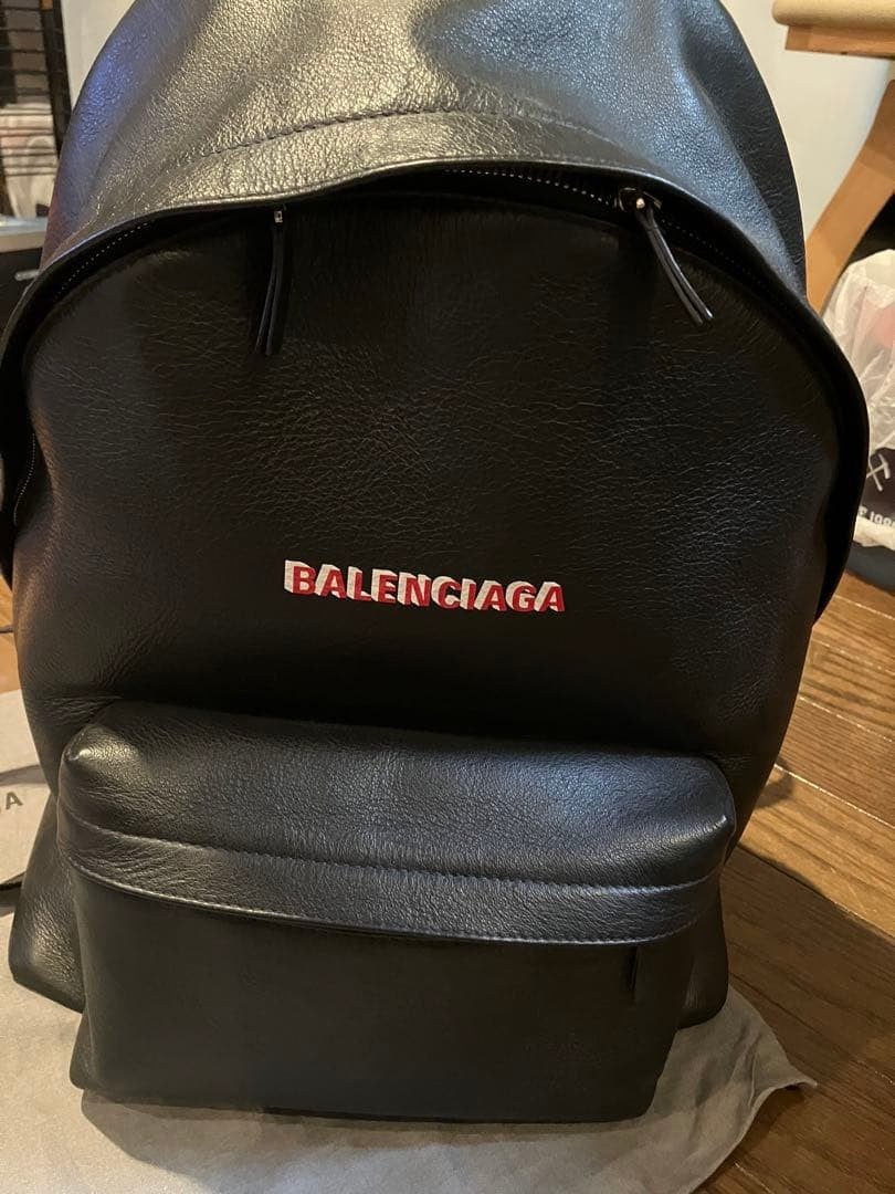 BALENCIAGA Leather Backpack Black #QY1IQX