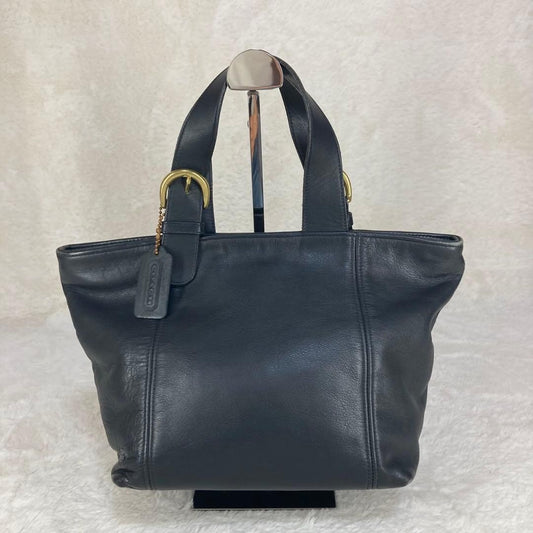 COACH Old Coach Leather Tote Bag, Black #QY387E
