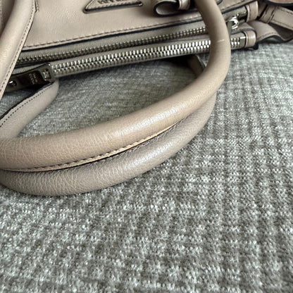 PRADA Leather x Suede 2-Way Shoulder Bag, Greige #QY6VVR