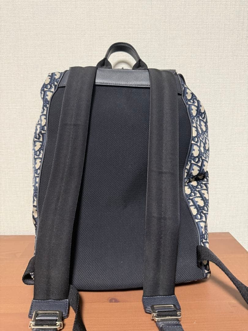 DIOR Motion Backpack Leather Canvas Navy #QYHSLM