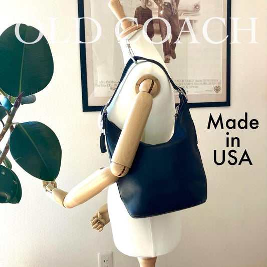 Classic Coach Leather One-Shoulder Bag (Made in USA) #QYH67D