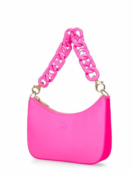 CHRISTIAN LOUBOUTIN Rubila Chain Mini Shoulder Bag, Pink, 2-Way, Storage #QY42MN