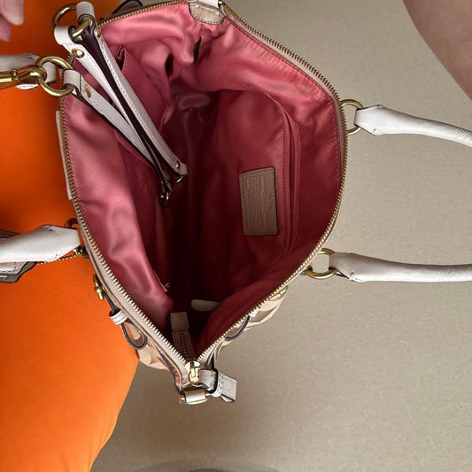 COACH handbag, beige #QY14A5