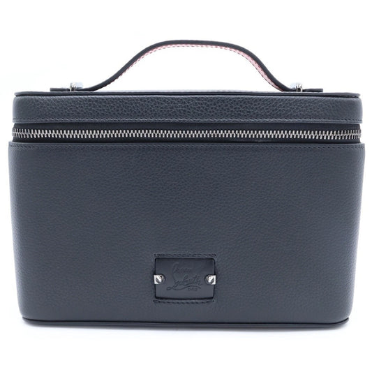 CHRISTIAN LOUBOUTIN Kipi Pouch 2-way Shoulder Bag/Handbag, Black x Red L #QYEKQ7
