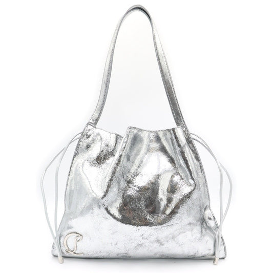 CHRISTIAN LOUBOUTIN Le54 leather tote bag, metallic leather tote bag, si #QYJAGV