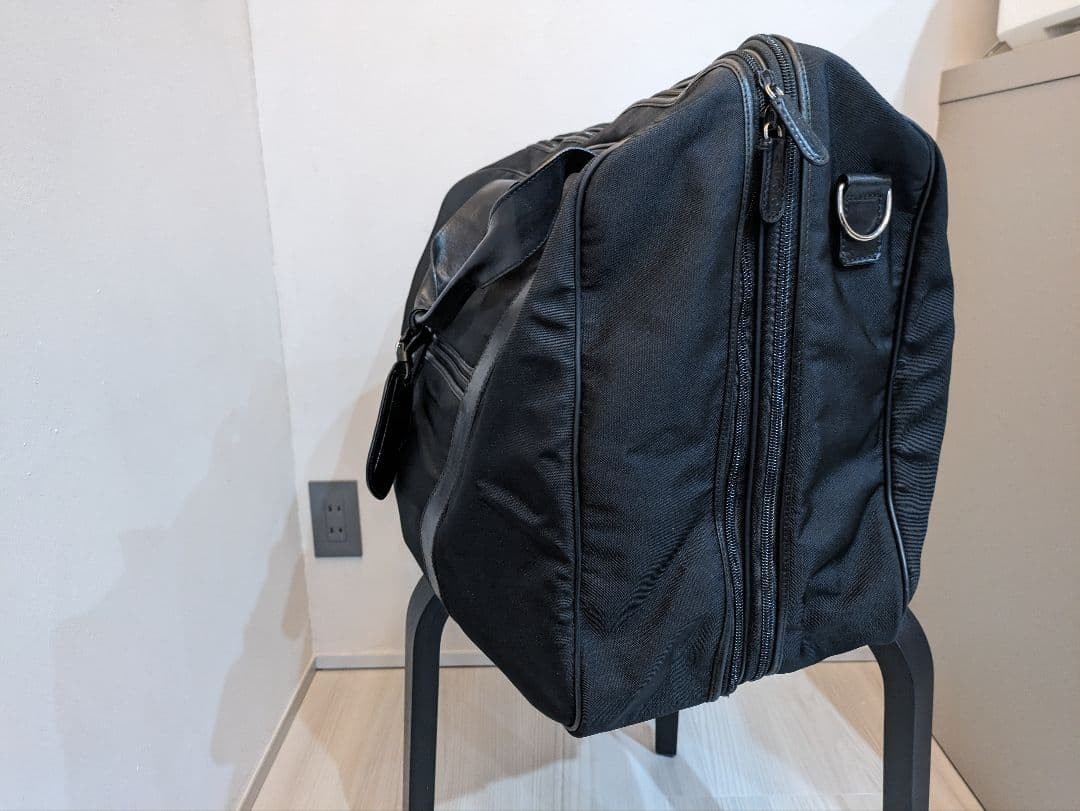 GUCCI nylon and leather Boston bag for men Black #QYD3E2