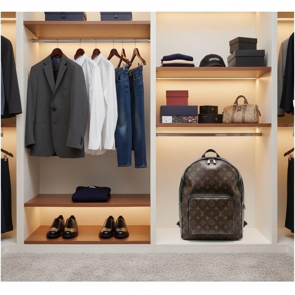 LOUIS VUITTON Josh Backpack Monogram Macassar Black Brown #QYJXR2