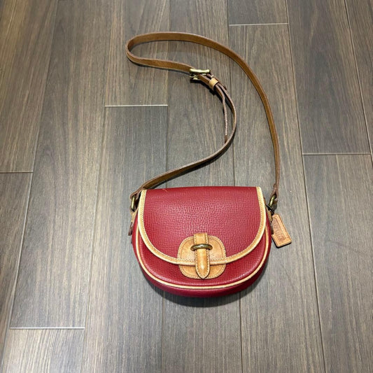 COACH Old Coach Leather Shoulder Bag, Red #QY2LIM