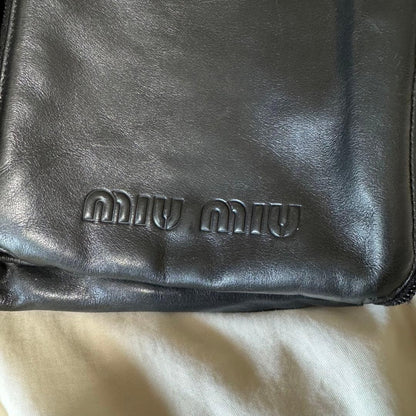 FW/1999 archive MIU MIU leather sling bag Black #QY12NI
