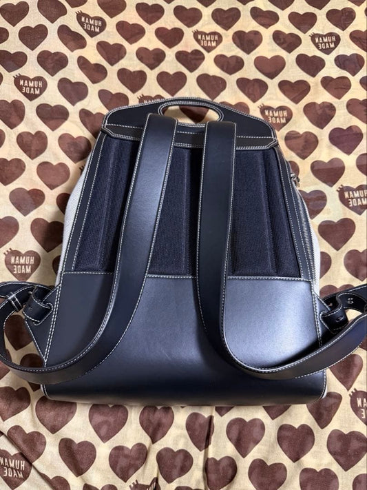 BURBERRY Horseferry Print Pocket Backpack Canvas Grey #QYJXSE