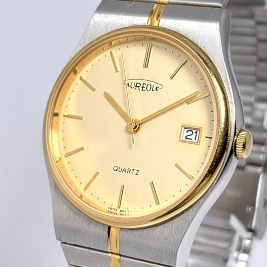 AUREOLE Men's Watch, Two-Tone, Date, Round #QYEKWA