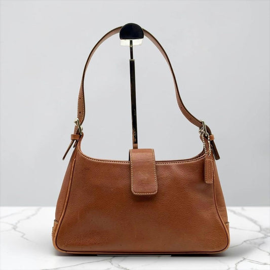 Classic Coach Shoulder Bag Leather Brown #QYJY5A
