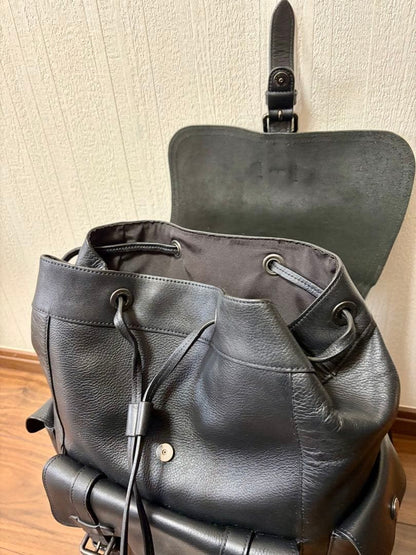 COACH Black High Genuine Leather Backpack #QYINQQ