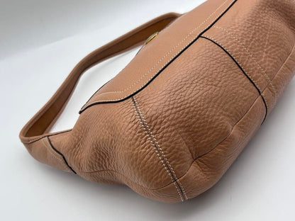 Y2KCOACH Leather One-Shoulder Bag, Beige #QY42WS