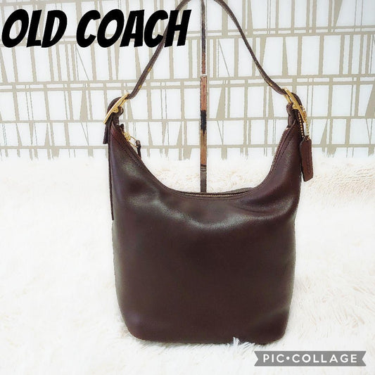COACH One-Shoulder Bag, Old Coach, Dark Brown Leather #QYJ3BY