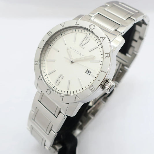 BVLGARI Bvlgari BB39S Silver Men's Winding Watch with Box and Paper #QYJQ6X