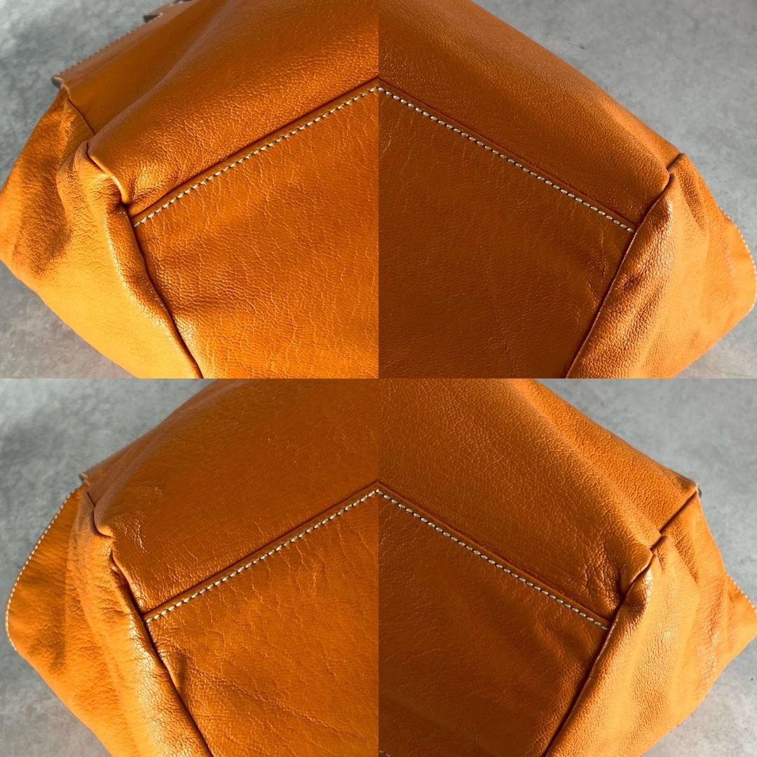 Y2K archive Miu Miu handbag, leather, orange #QYC0FM