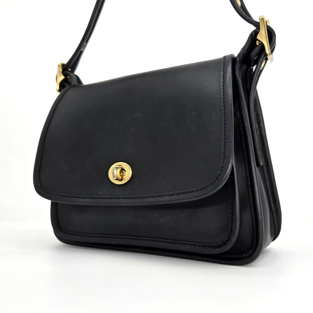 1190 COACH Rambler Turnlock Bag Black #QYGID1