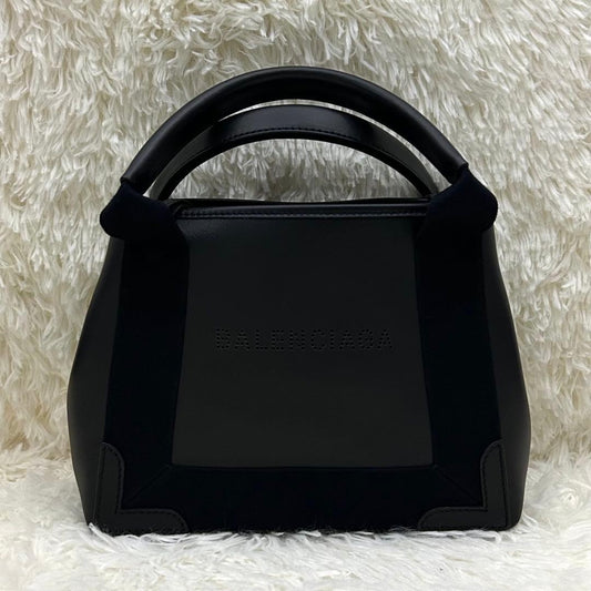 BALENCIAGA Navy Cabas Handbag with Pouch #QYC14M