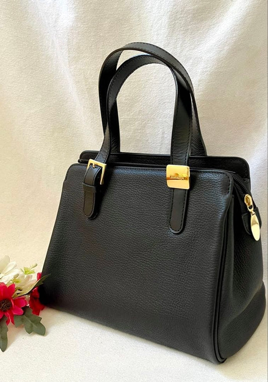 Burberrys Formal Leather Handbag, Black #QY0GLV