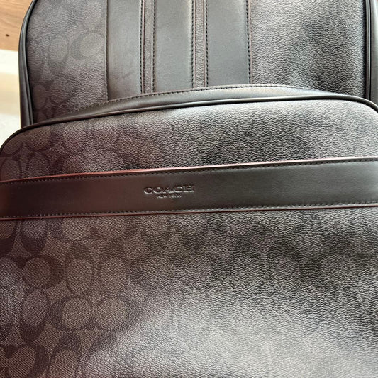 COACH Backpack Black Synthetic Leather Logo #QYF0JO