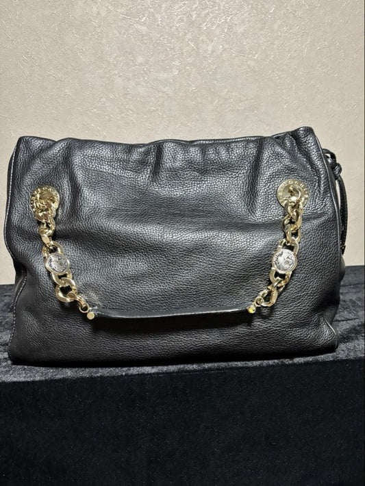 BVLGARI handbag, black with gold hardware #QY3WZL