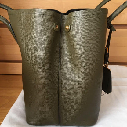 PRADA PRADA Double Handbag Black Calf #QYGC0K