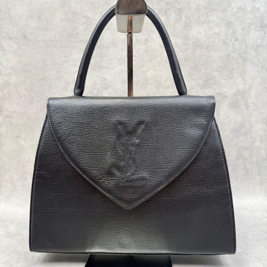 Yves Saint Laurent Hand bag black logo #QY904D