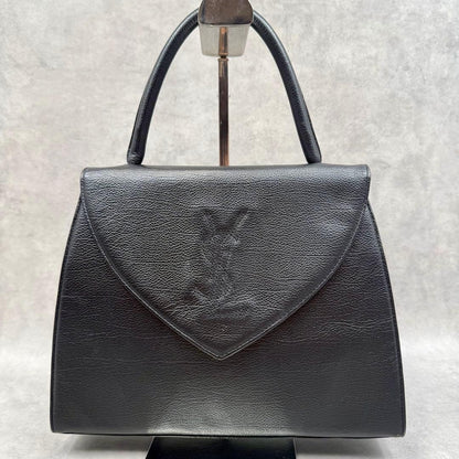 Yves Saint Laurent Hand bag black logo #QY904D
