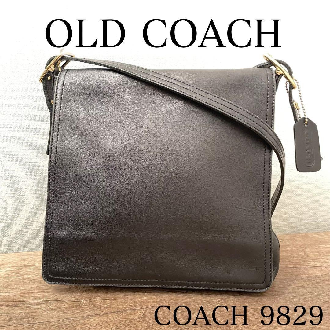 OLD COACH 9829 Black Leather Shoulder Bag #QYJXWW