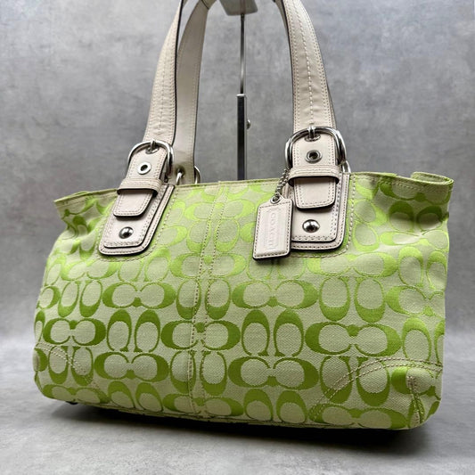 coach green signature soho tote bag #QY6V94