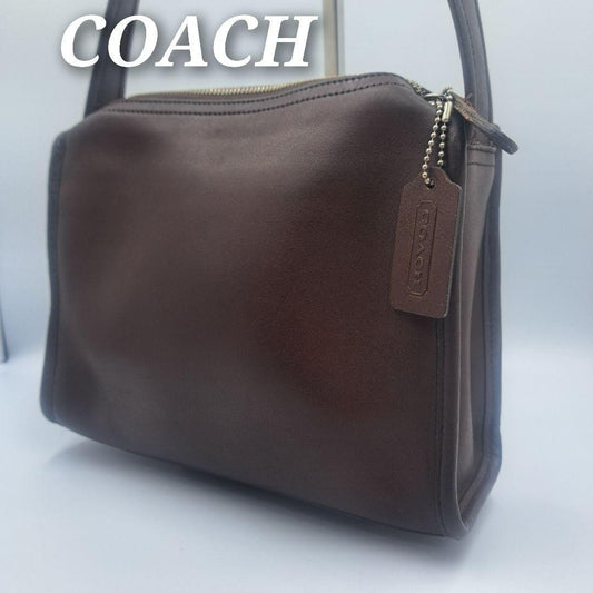 COACH Old Coach Shoulder Bag Brown 9053 #QYGQM4
