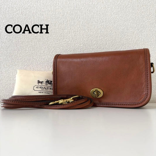 Coach Old Coach Shoulder Bag, Glovetanned Leather, Turnlock #QY4IIG