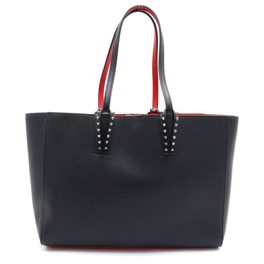 Christian Louboutin CABATA SMALL Studded Tote Bag with Pouch, Black/Red, #QYBCYZ