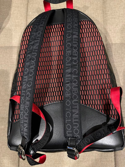 CHRISTIAN LOUBOUTIN Backparis Backpack Black Calf Leather Italy #QYI8FF
