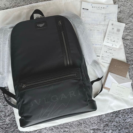 BVLGARI x Fragment Hiroshi Fujiwara Backpack Black Nylon #QY98BI