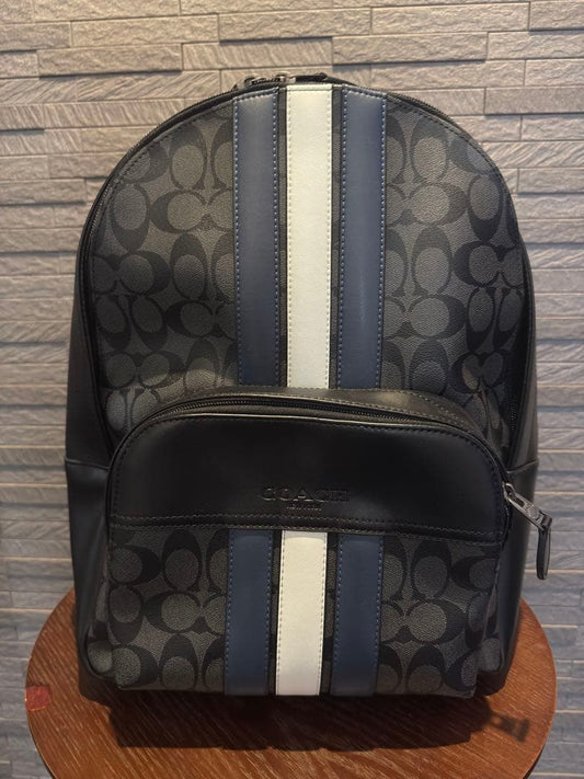 COACH Backpack Black Leather Pre-Owned #QY9NCS