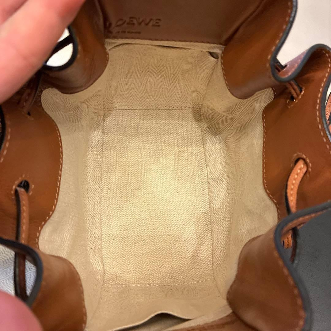 LOEWE Hammock Mini Tan Leather 2way Handbag #QY7S3A