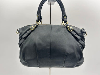 Y2K Coach Black Leather Handbag Mini Boston #QY1XRE