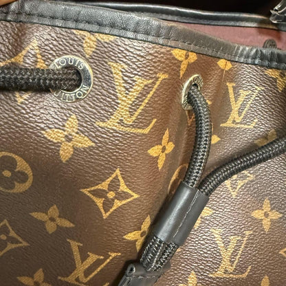 LOUIS VUITTON Zack Backpack M43422 Monogram Macassar Brown #QYDITZ