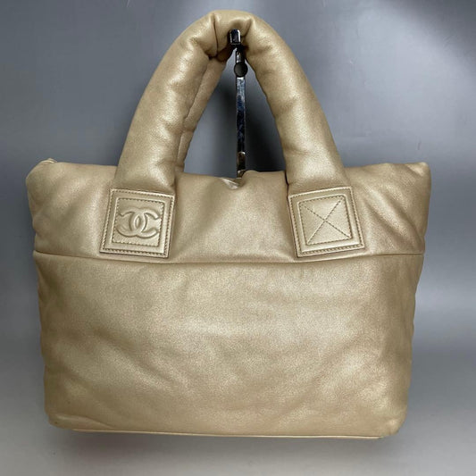 CHANEL Gold Leather Coco Cocoon Handbag CHANEL Gold #QY1JGW