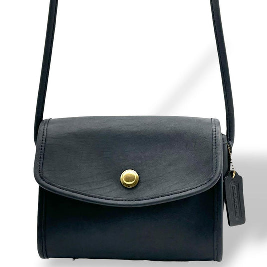 COACH Old Coach Leather Shoulder Bag, Gray #QY30IQ