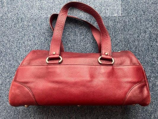 Chloe handbag, red/wine leather. #QYKDO0