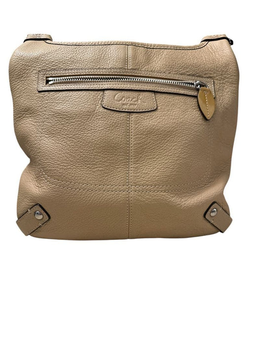 COACH Old Coach Shoulder Bag, Leather, Beige #QYF89N
