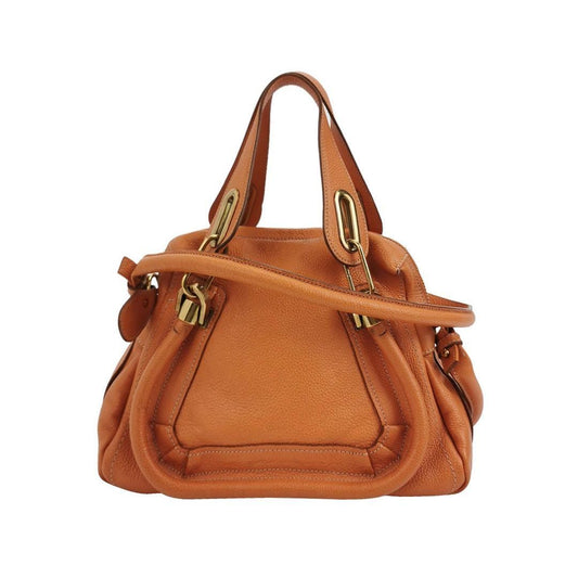 Chloe Paraty Leather Handbag, Orange #QY9PA4