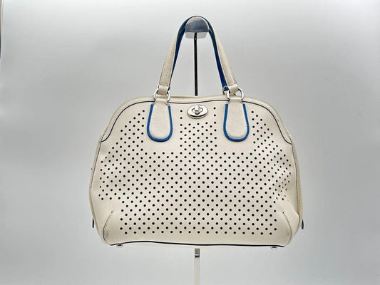 COACH Satchel Handbag, Perforated Leather #QYKL1Q