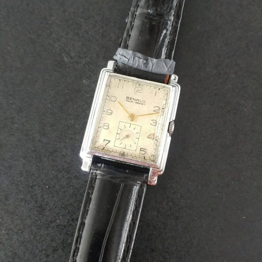 BENRUS SWISS shock resistant watch with small seconds, 14K gold filled, #QY3FHV