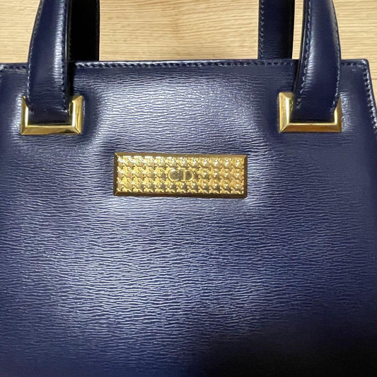Classic Christian Dior handbag, navy #QYI135