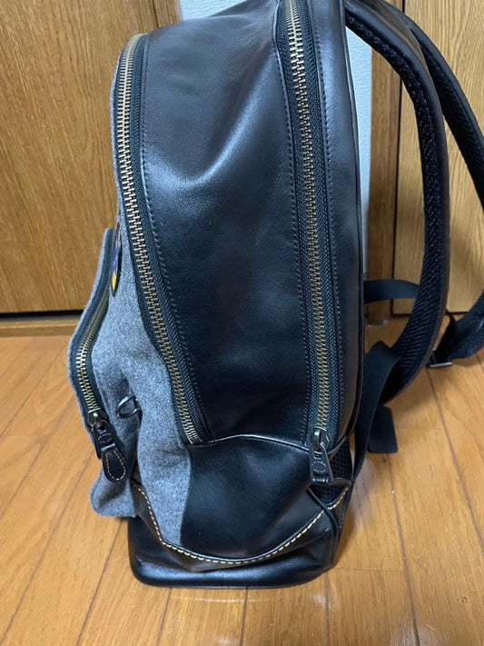 COACH Men's Leather Backpack with Patch, Black #QYBSZM
